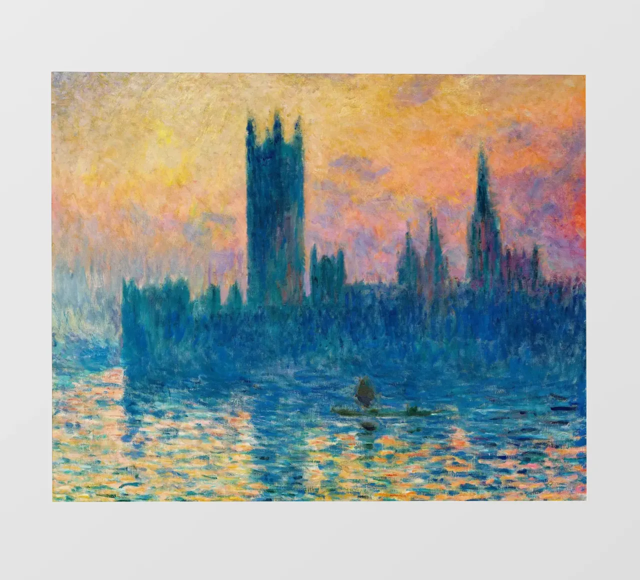 Claude Monet - Il Palazzo del Parlamento, tramonto telo in pvc da William Store