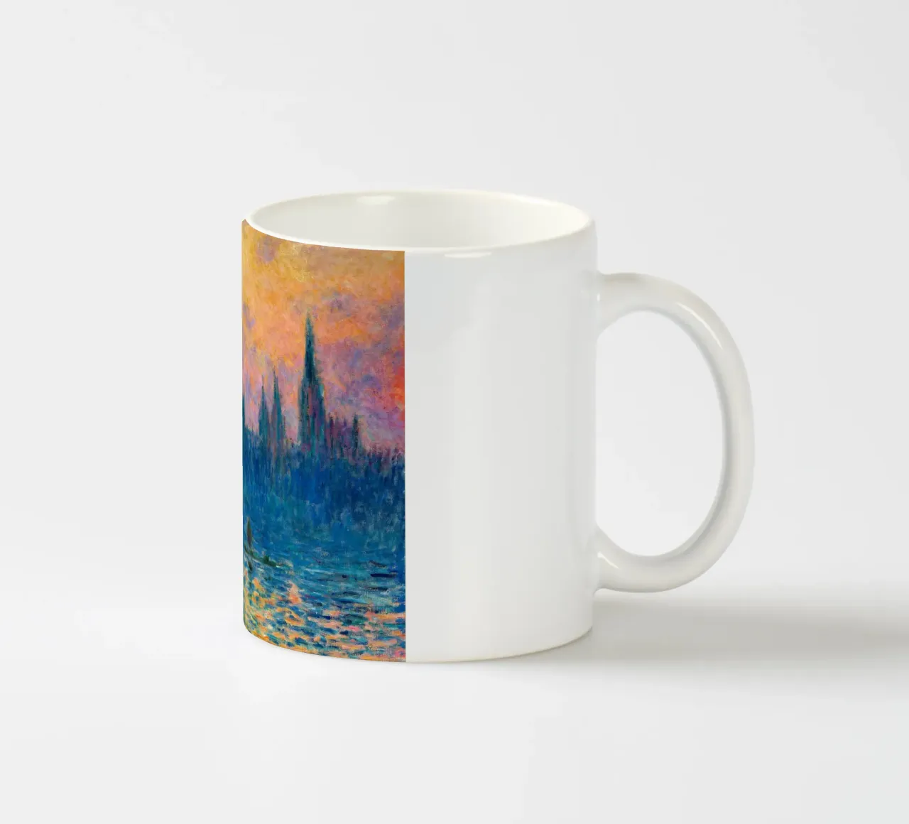 Claude Monet - De Parlementsgebouwen, Zonsondergang keramische mok van William Store