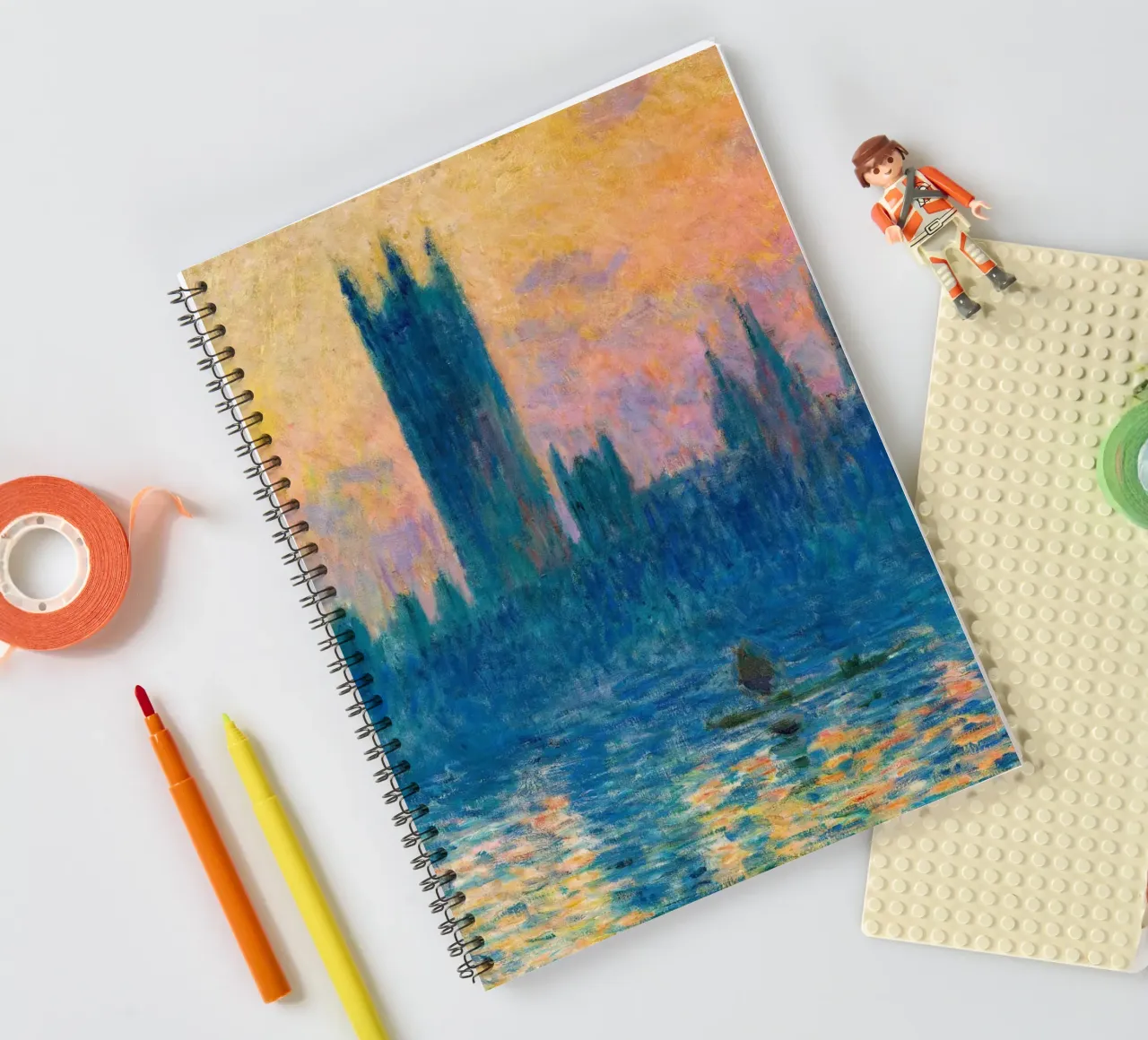 Claude Monet - Las Casas del Parlamento, puesta de sol cuaderno de espiral de William Store