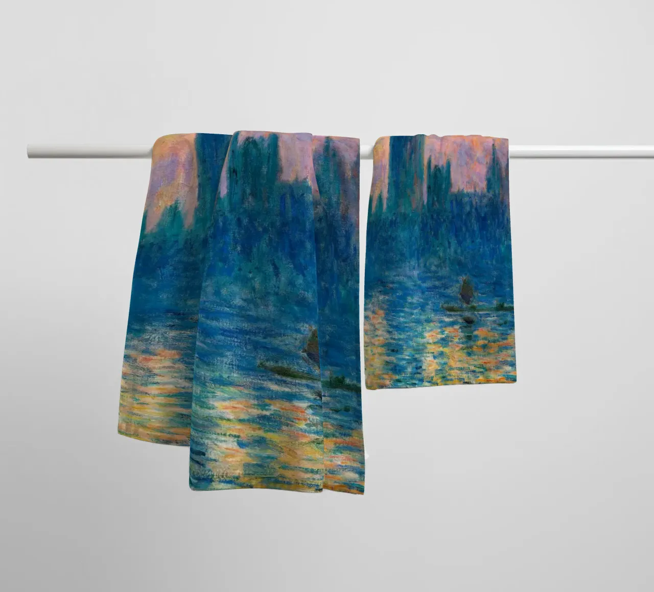 Claude Monet - Il Palazzo del Parlamento, tramonto asciugamano da bagno da William Store