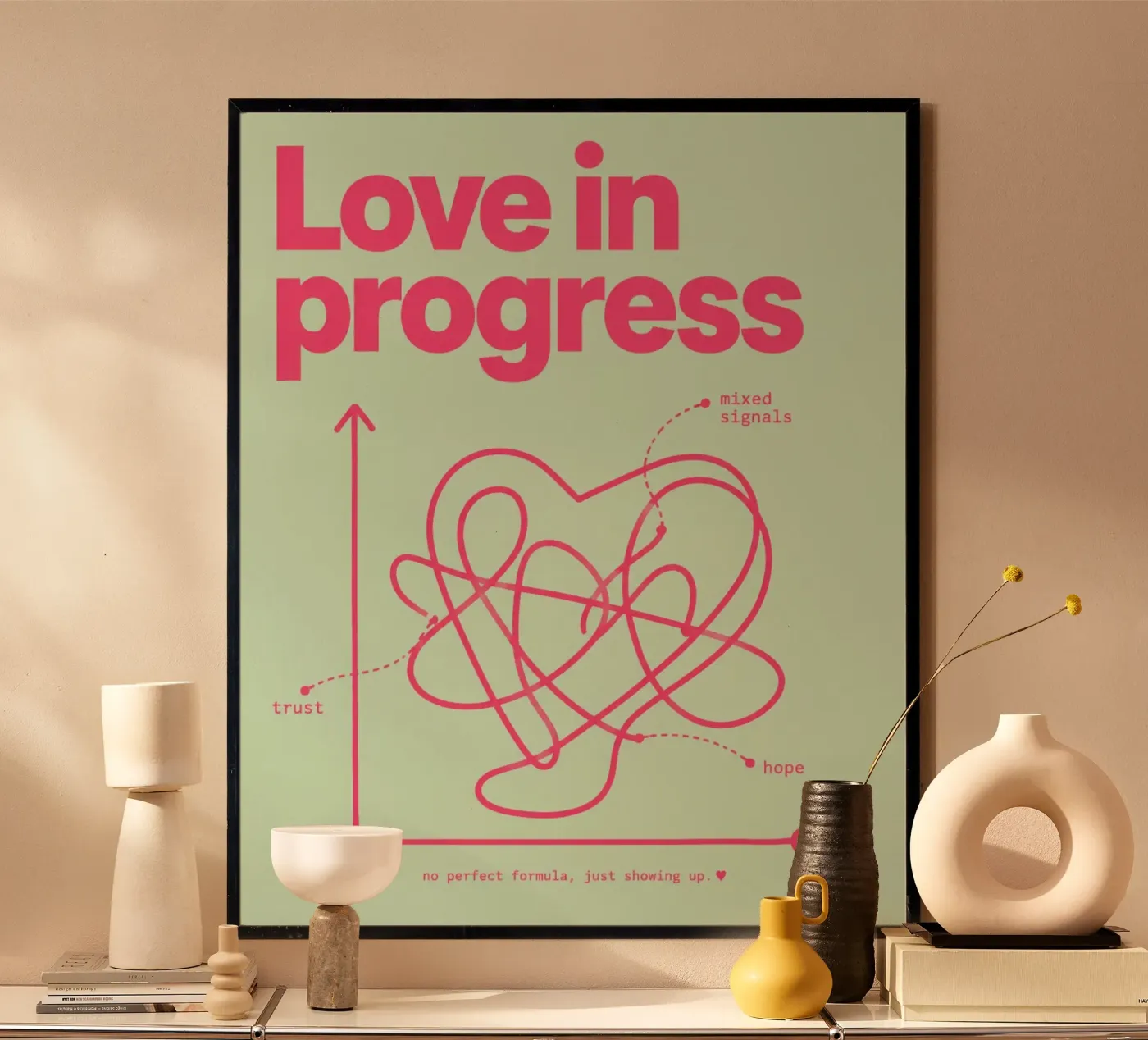 Love in progress poster by Yayoi Kusama Classics