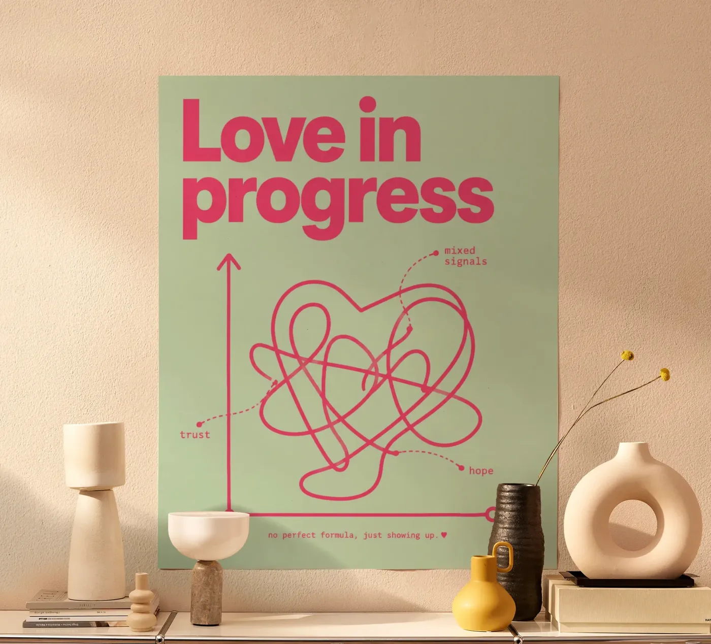Love in progress poster by Yayoi Kusama Classics