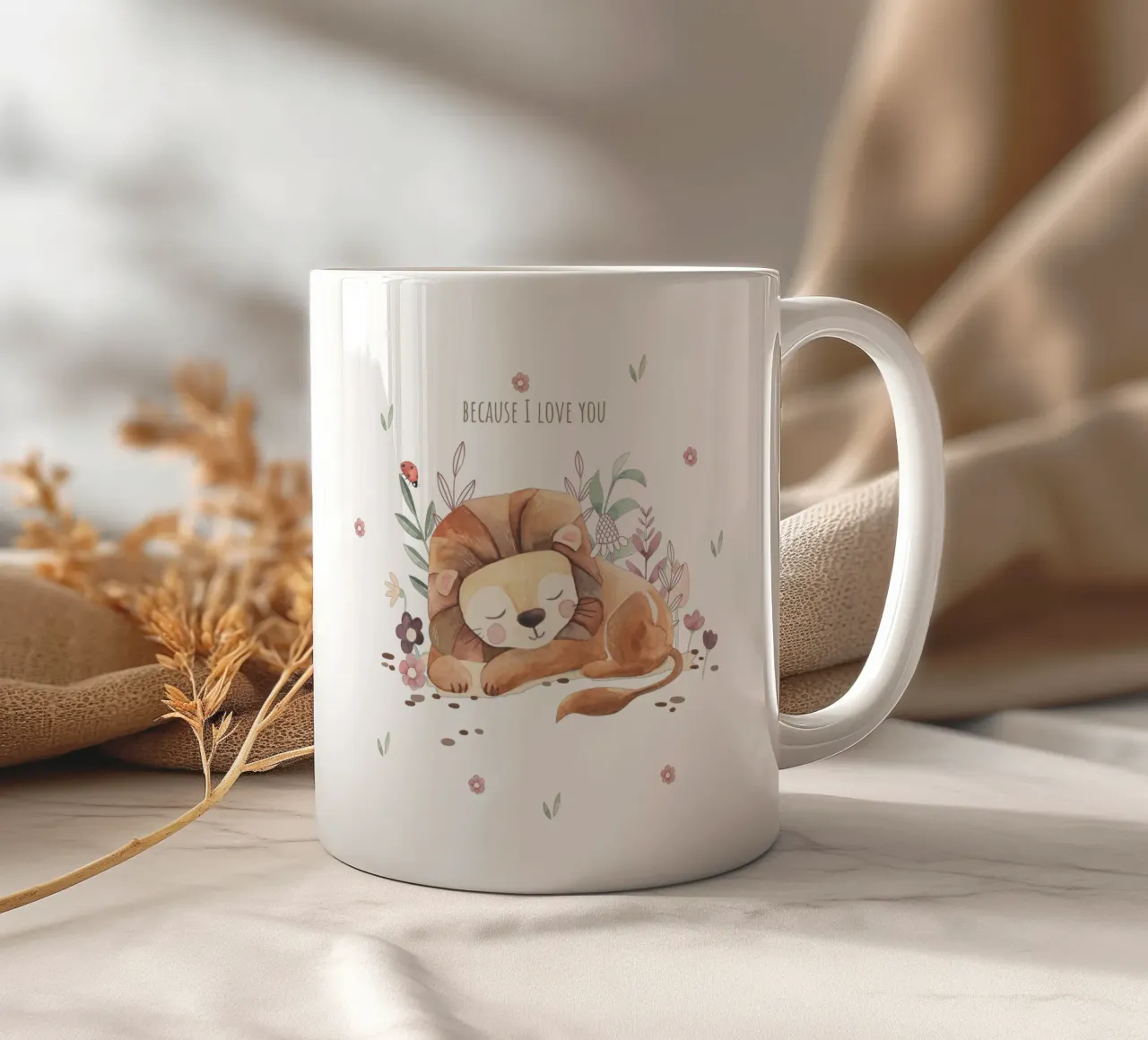 Piccolo leone tazza in ceramica da Sabrina Ziegenhorn