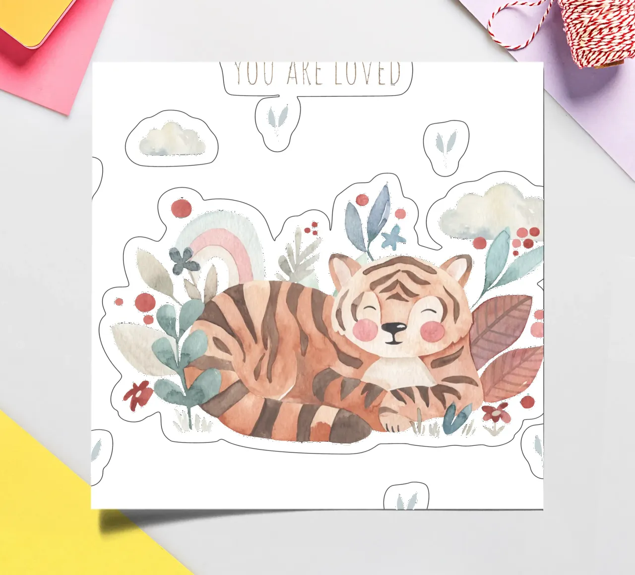 Tigerlilie Stickerbogen von Sabrina Ziegenhorn