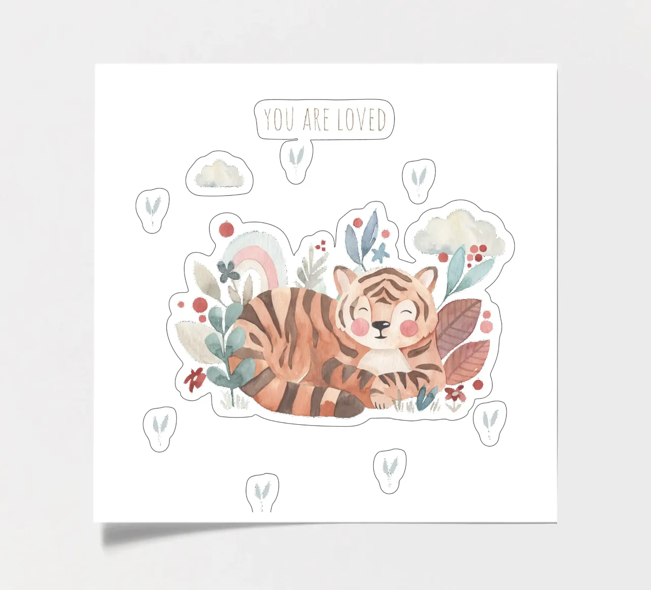 Tigerlilie Stickerbogen von Sabrina Ziegenhorn