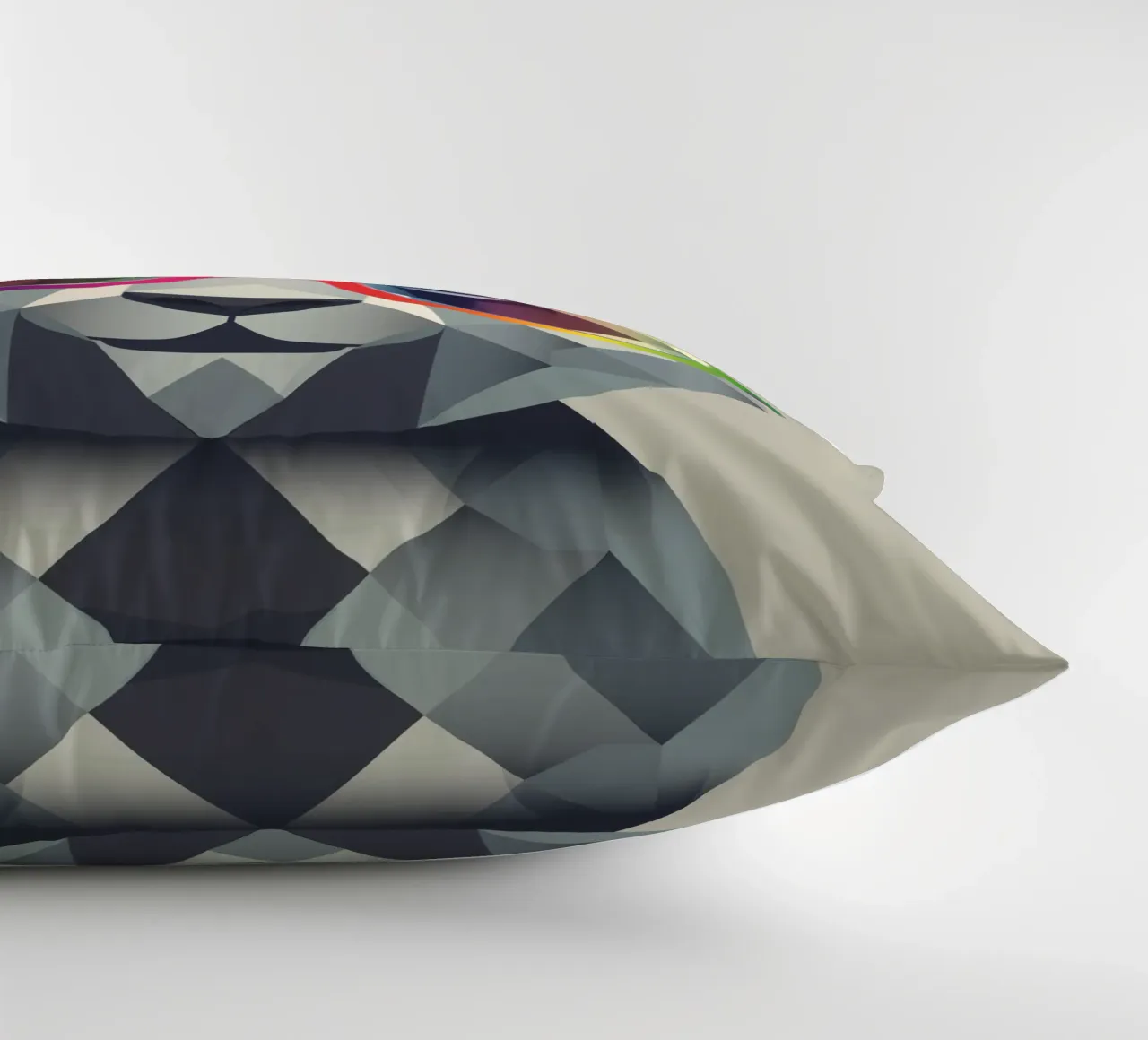 Cool panda: geometric style meets colourful glasses decorative cushion by namosh