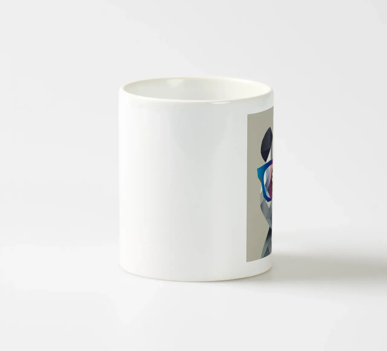 Cool panda: lo stile geometrico incontra gli occhiali colorati tazza in ceramica da namosh
