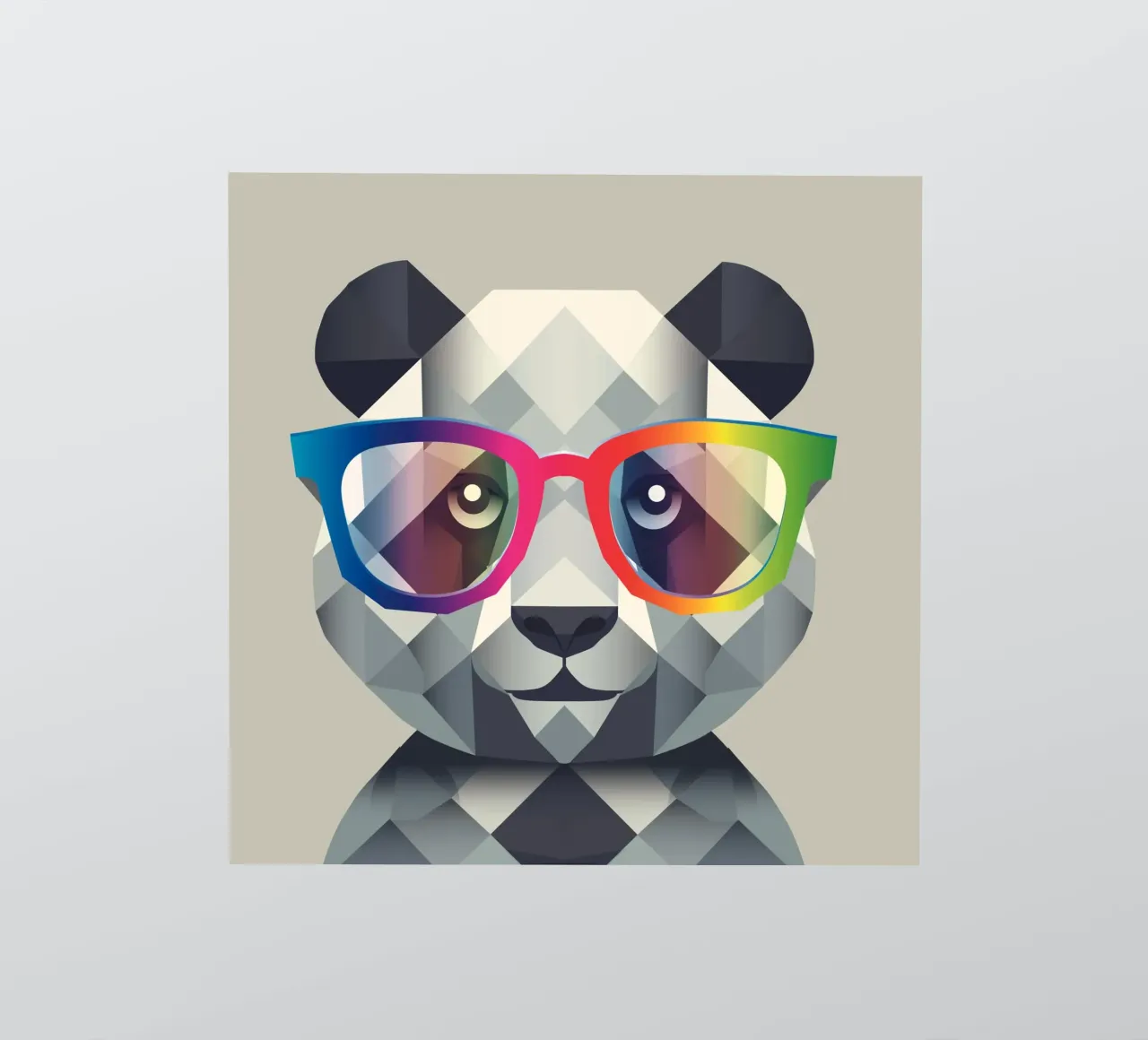 Panda molón: el estilo geométrico se une a las gafas de colores pegatina de namosh