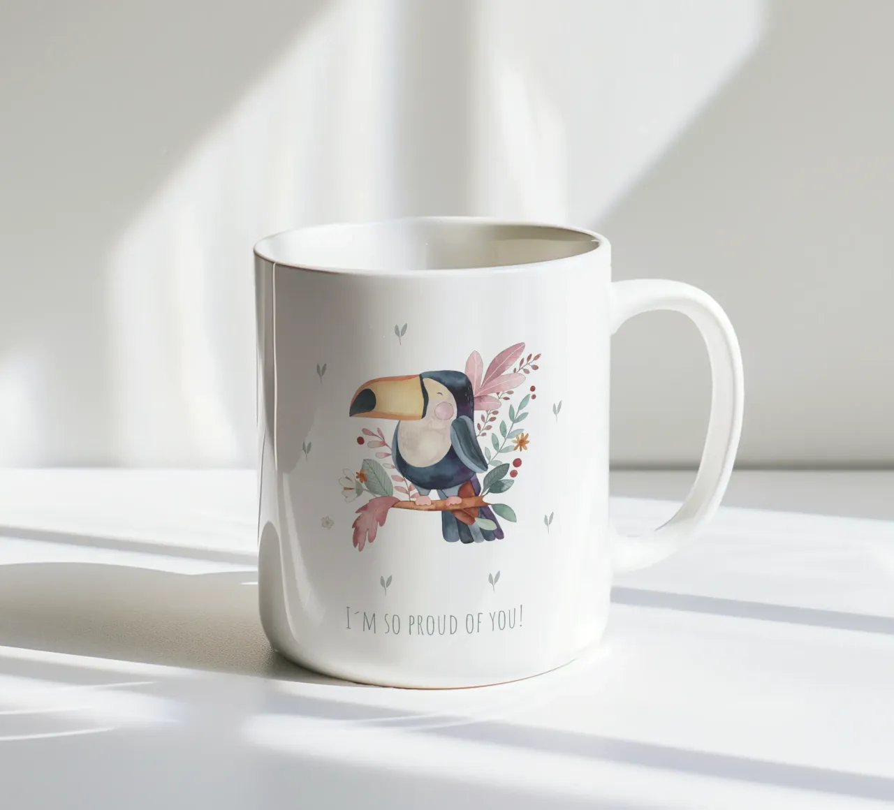 Tukan tazza in ceramica da Sabrina Ziegenhorn
