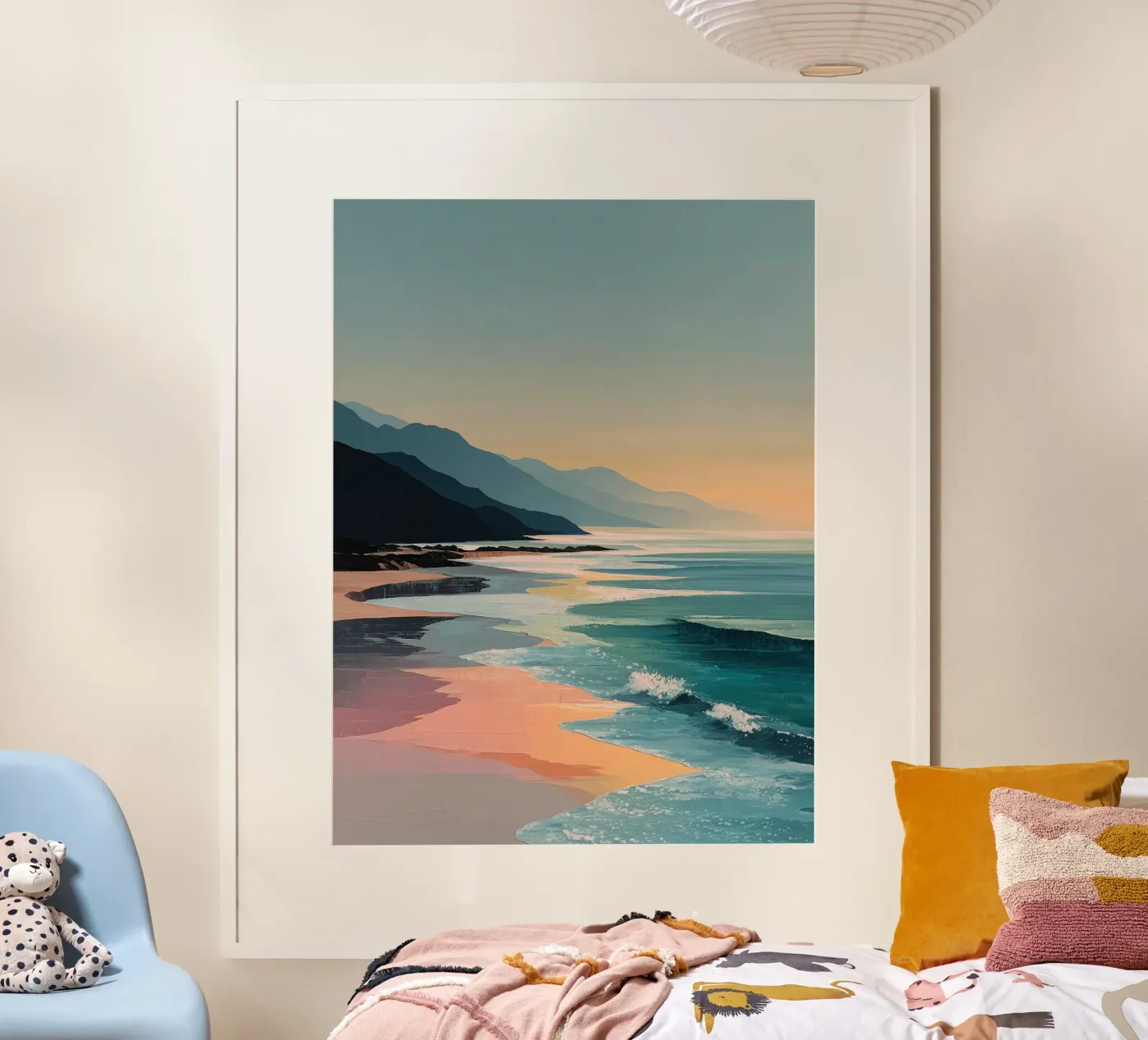 Sunset Coastline Waves poster da softsoul dreams