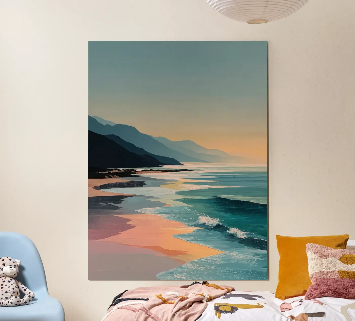 Sunset Coastline Waves poster da softsoul dreams