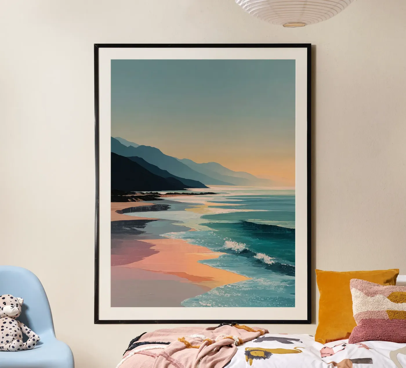 Sunset Coastline Waves poster da softsoul dreams
