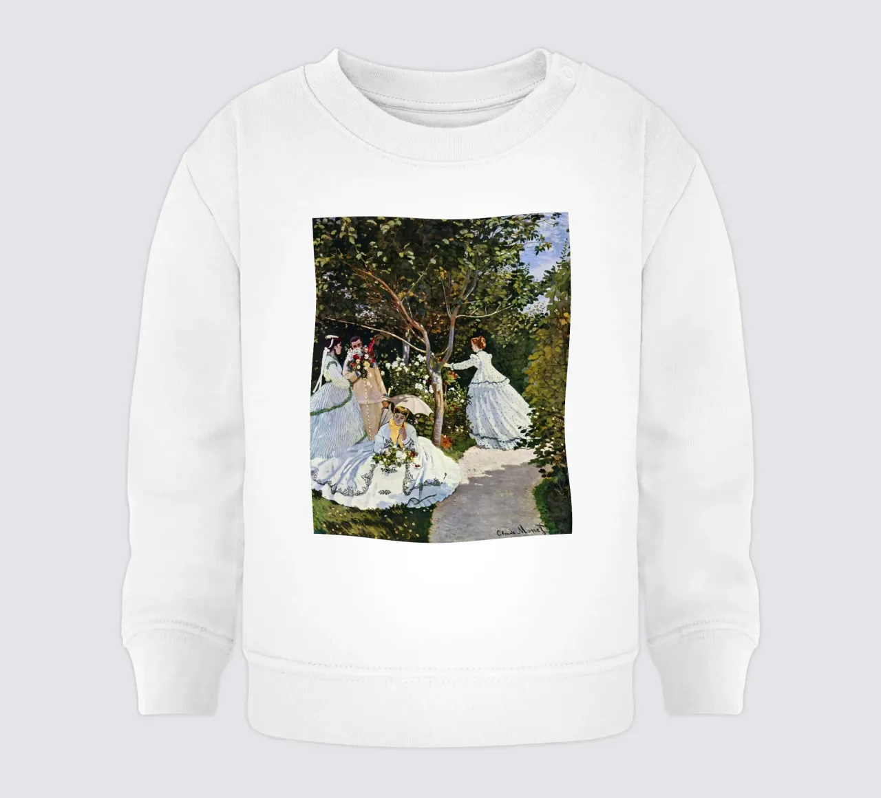 Claude Monet - Donne in giardino felpa neonato da William Store