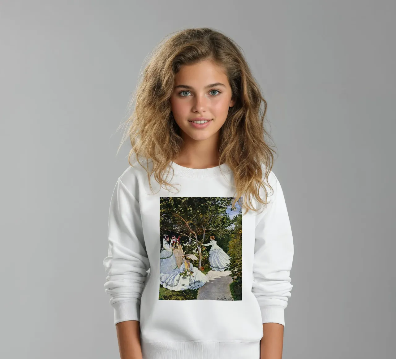 Claude Monet - Donne in giardino felpa bambino da William Store