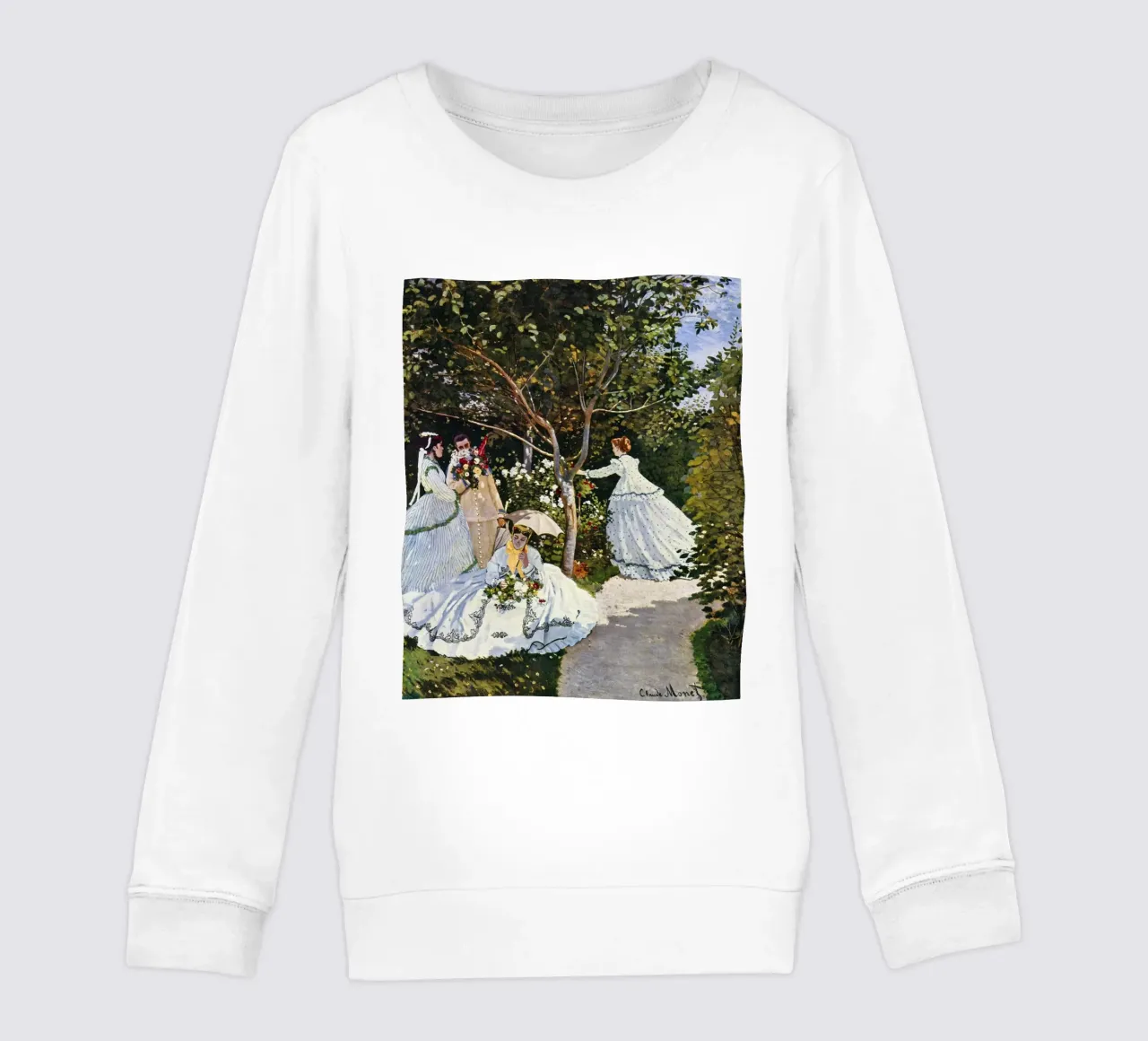 Claude Monet - Donne in giardino felpa bambino da William Store