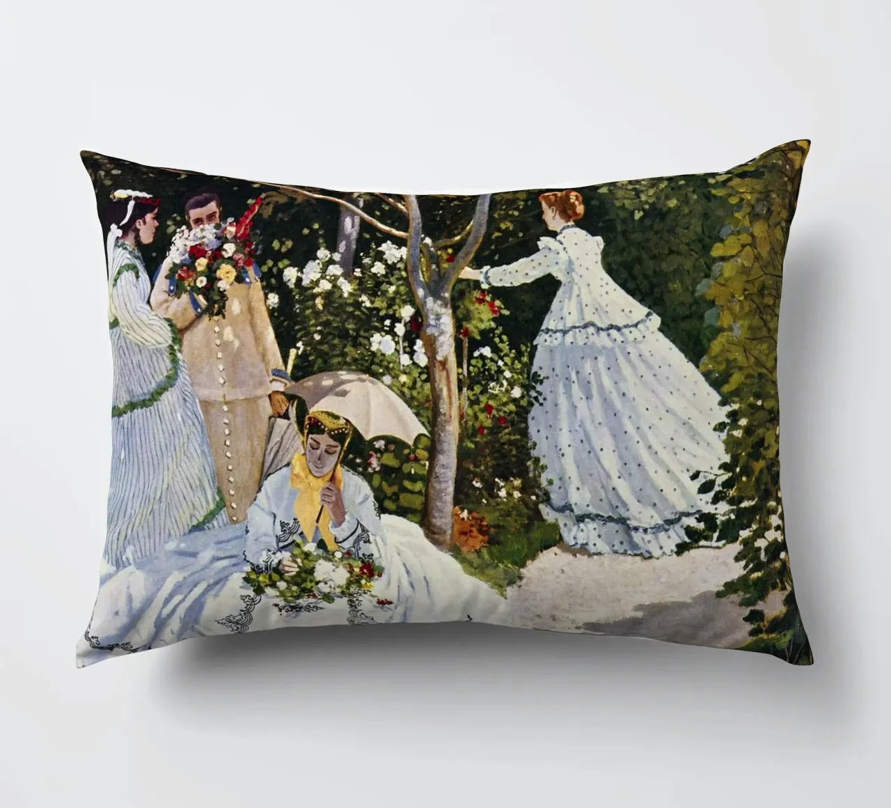 Claude Monet - Donne in giardino cuscino da William Store