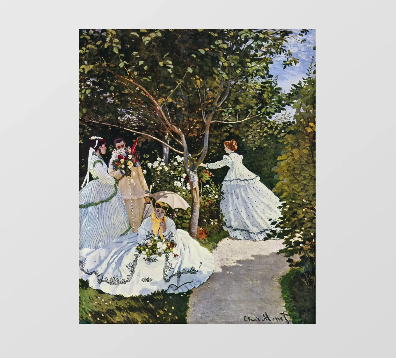 Claude Monet - Donne in giardino pellicola backlit da William Store