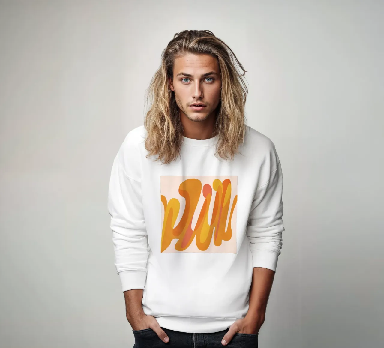 Orange Game Sweatshirt von lovely lines
