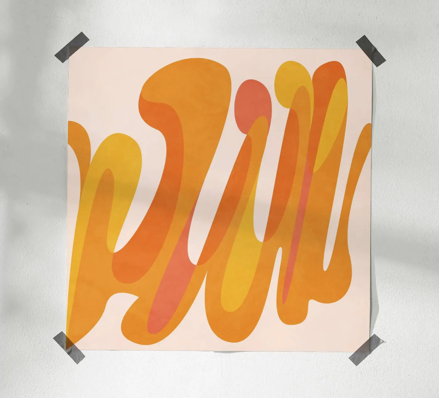 Orange Game poster van Lines Inside