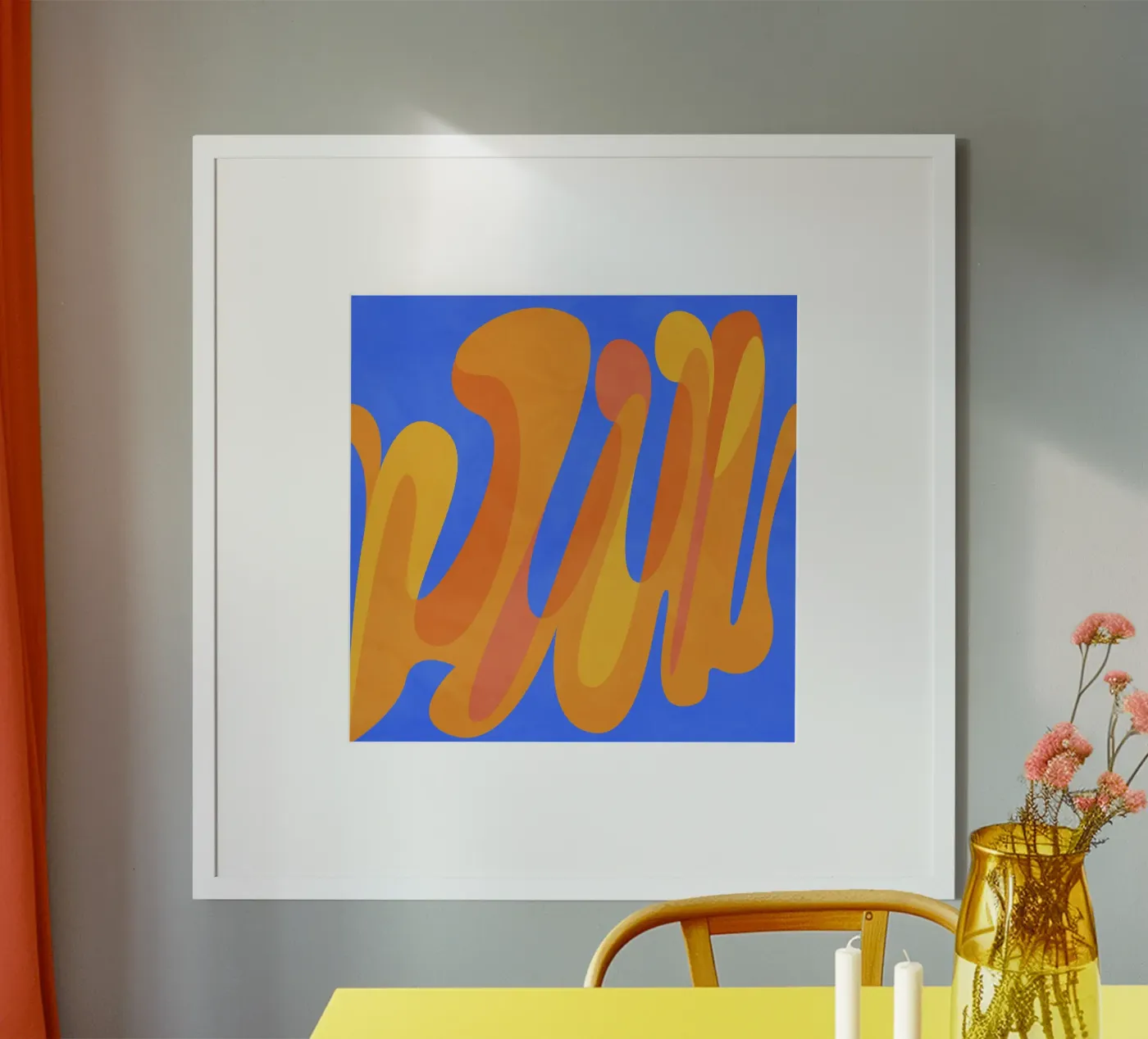 orange blues poster da Lines Inside