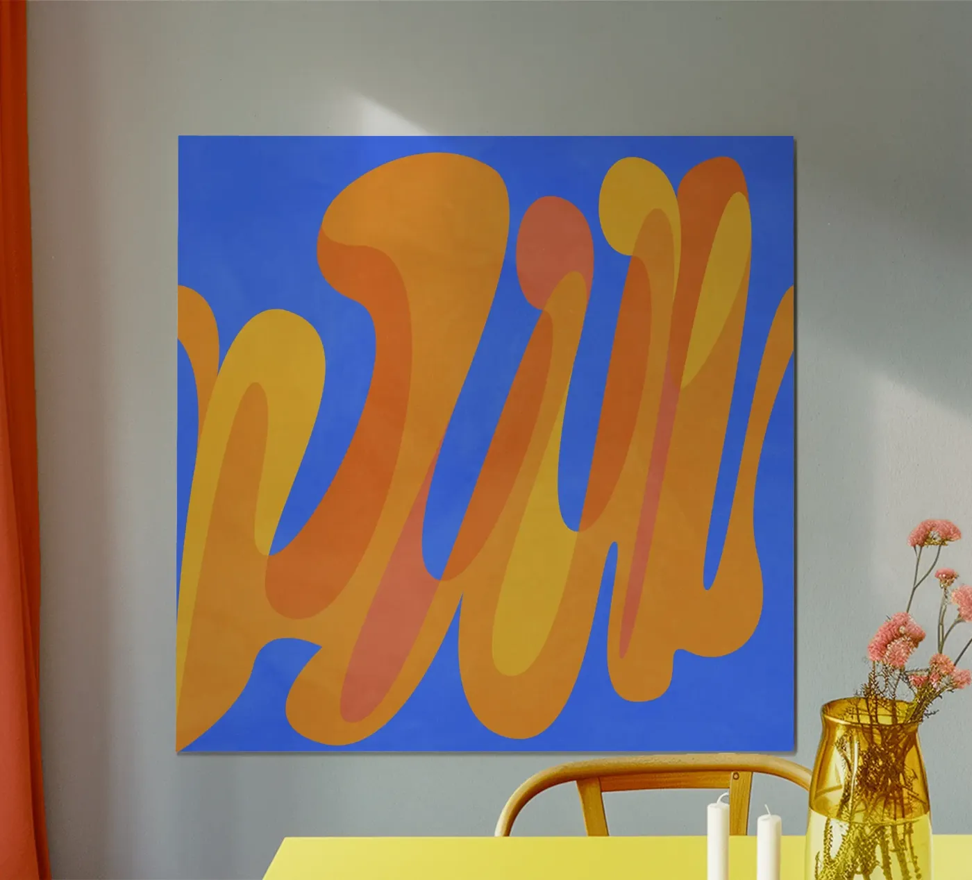 orange blues poster da Lines Inside