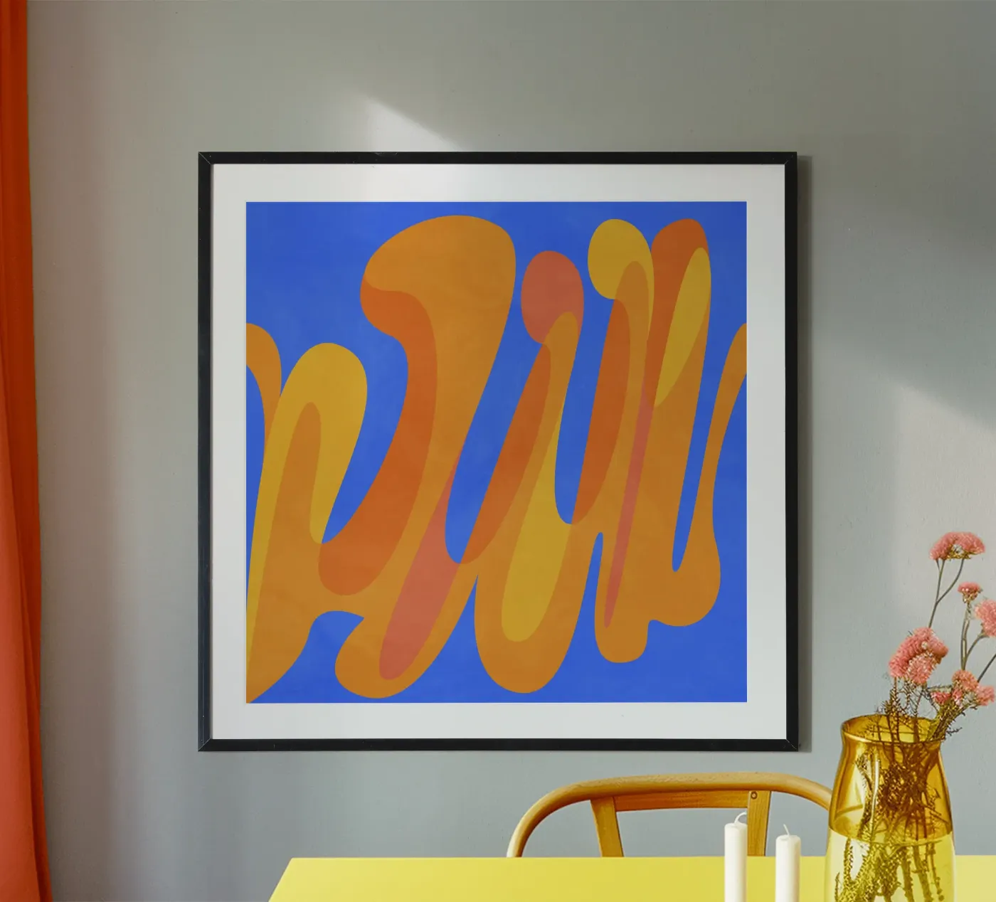 orange blues poster da Lines Inside
