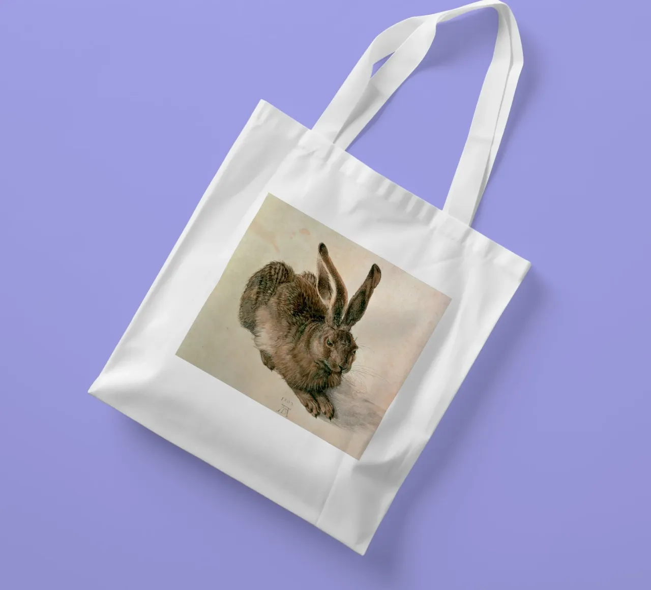 Dürer - Lepre borsa in juta da ARTOTHEK