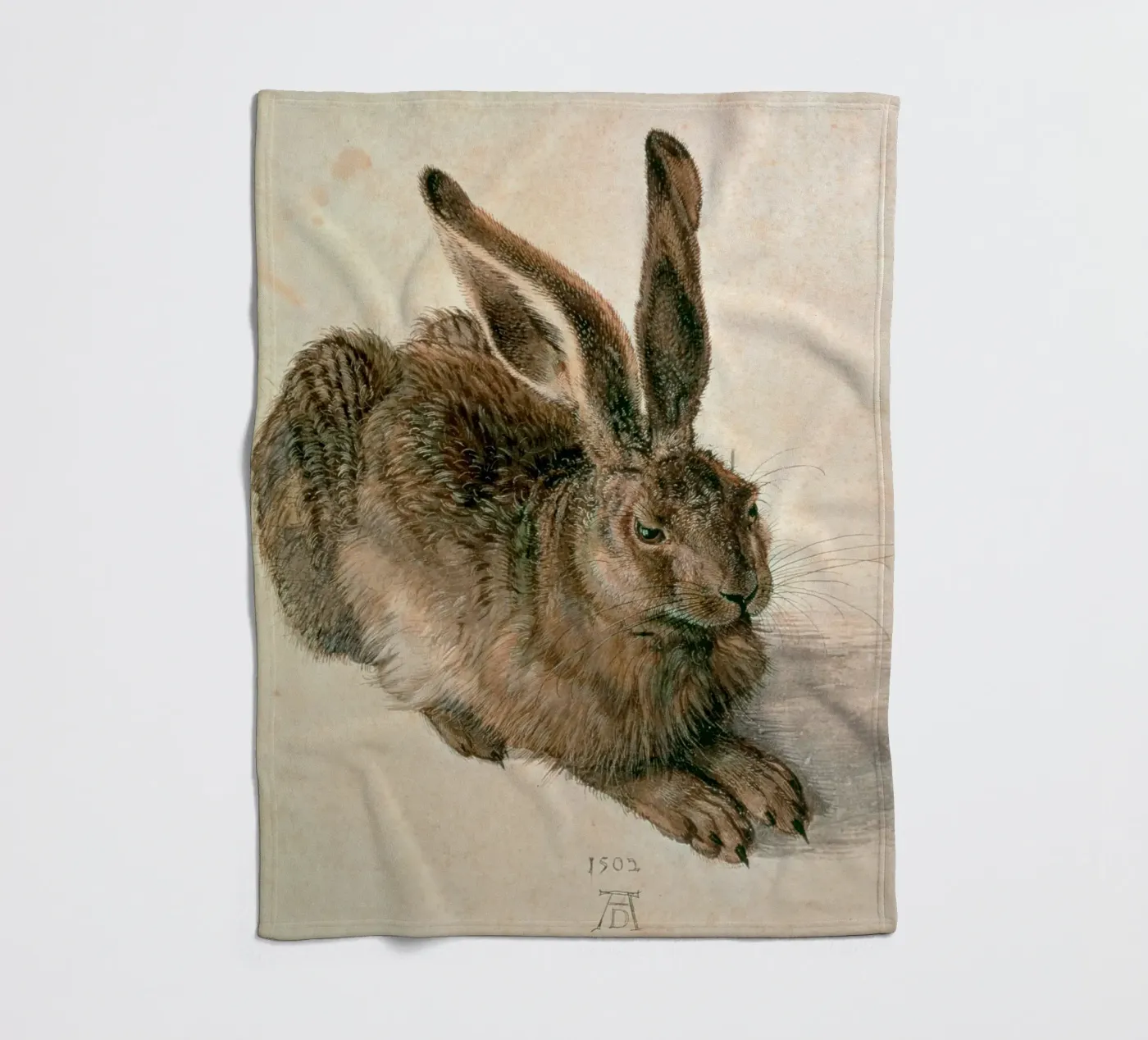 Dürer - Hare fleece blanket by ARTOTHEK