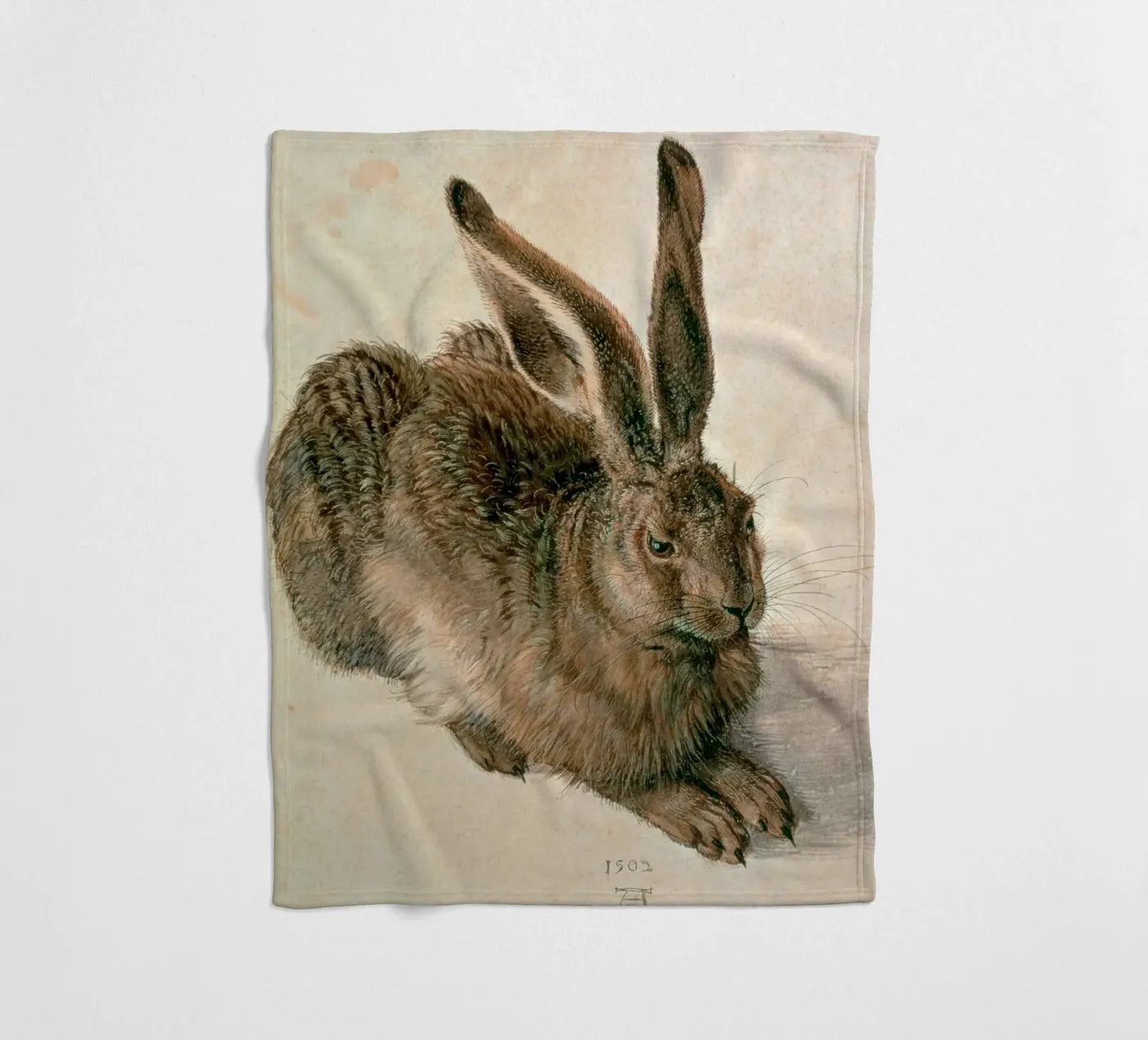 Dürer - Hare fleece blanket by ARTOTHEK
