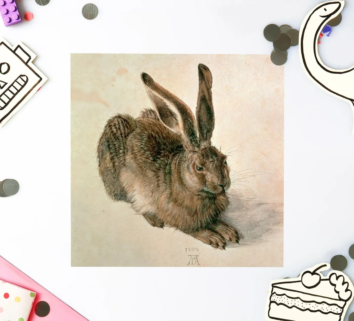 Dürer - Hare sticker by ARTOTHEK