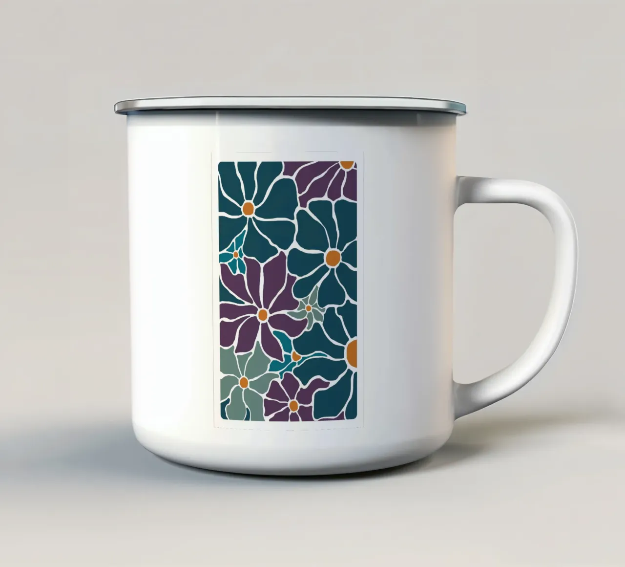 Fleur-violet-1 tazza in smalto da alexiableu