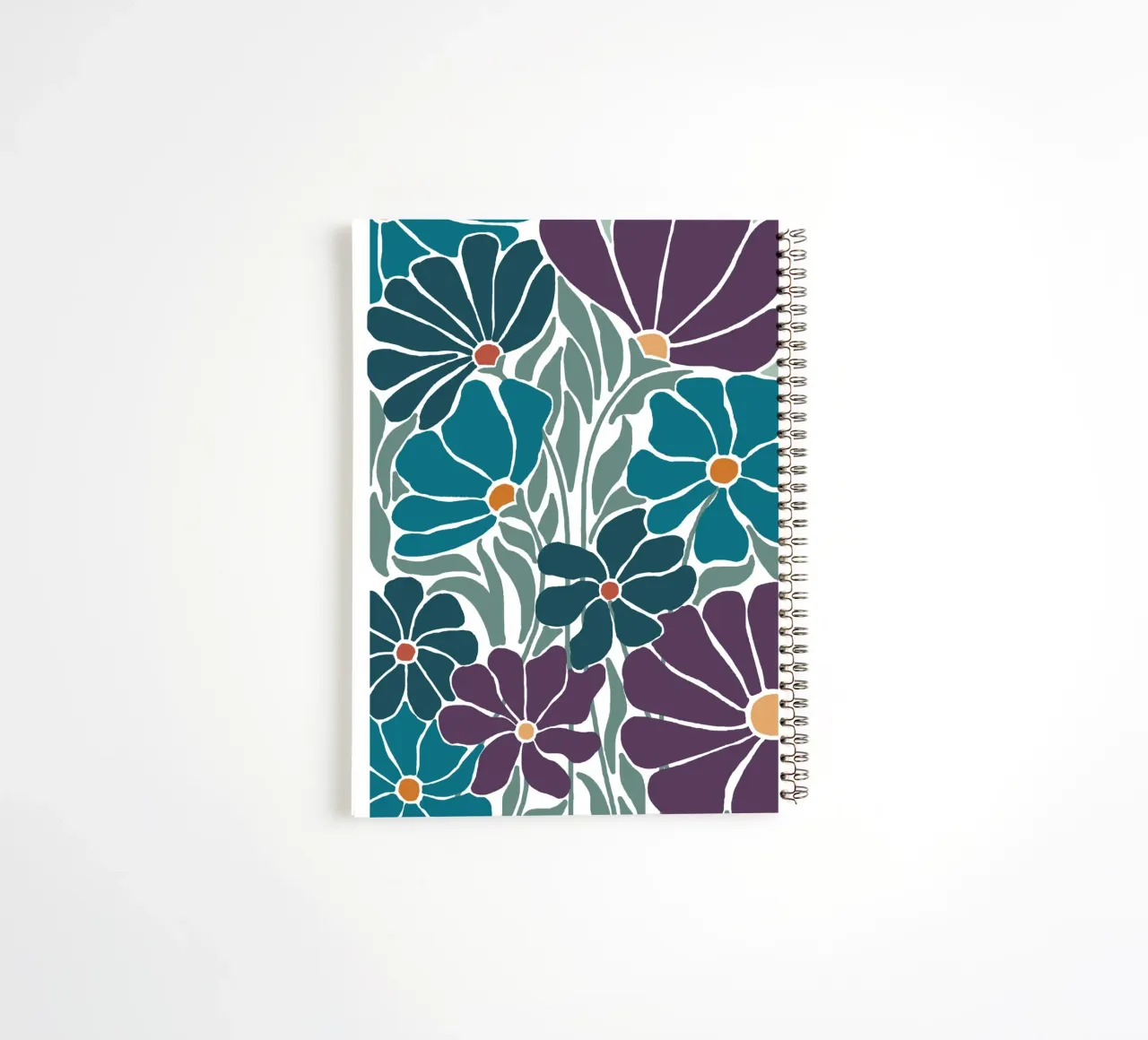 Fleur-violet-3 spiral notebook by alexiableu