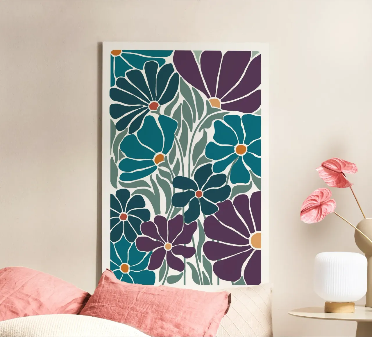 Fleur-violet-3 canvas by alexiableu
