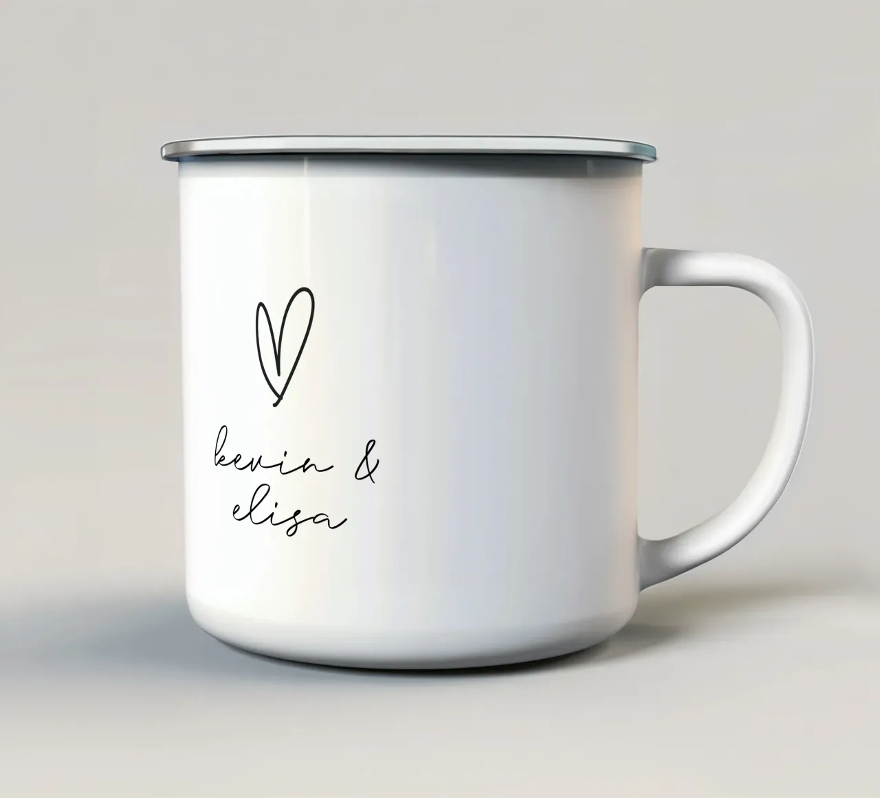 Happy couple tazza in smalto da we line studio - design