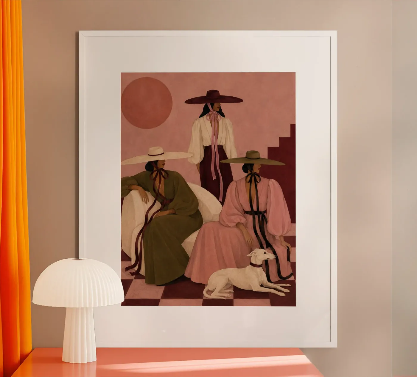 Donne con il cappello, arte moderna boho poster da Westerly