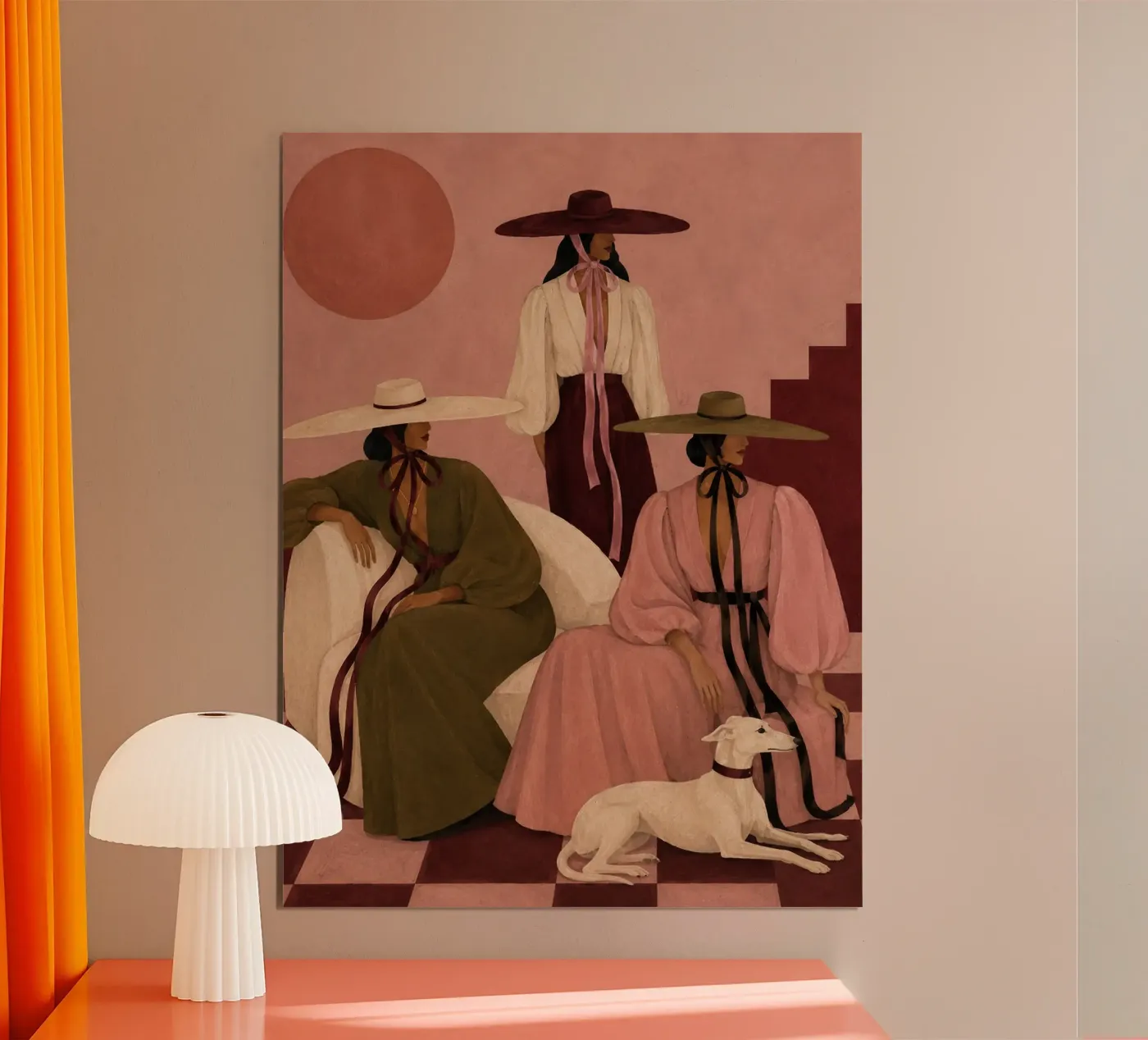Donne con il cappello, arte moderna boho poster da Westerly