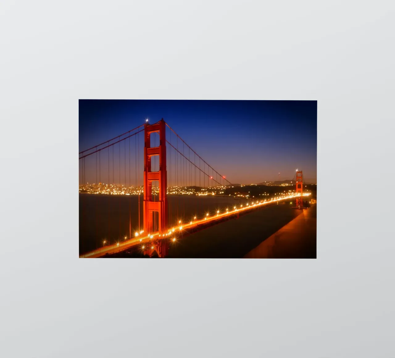 Golden Gate Bridge am Abend Sticker von Melanie Viola