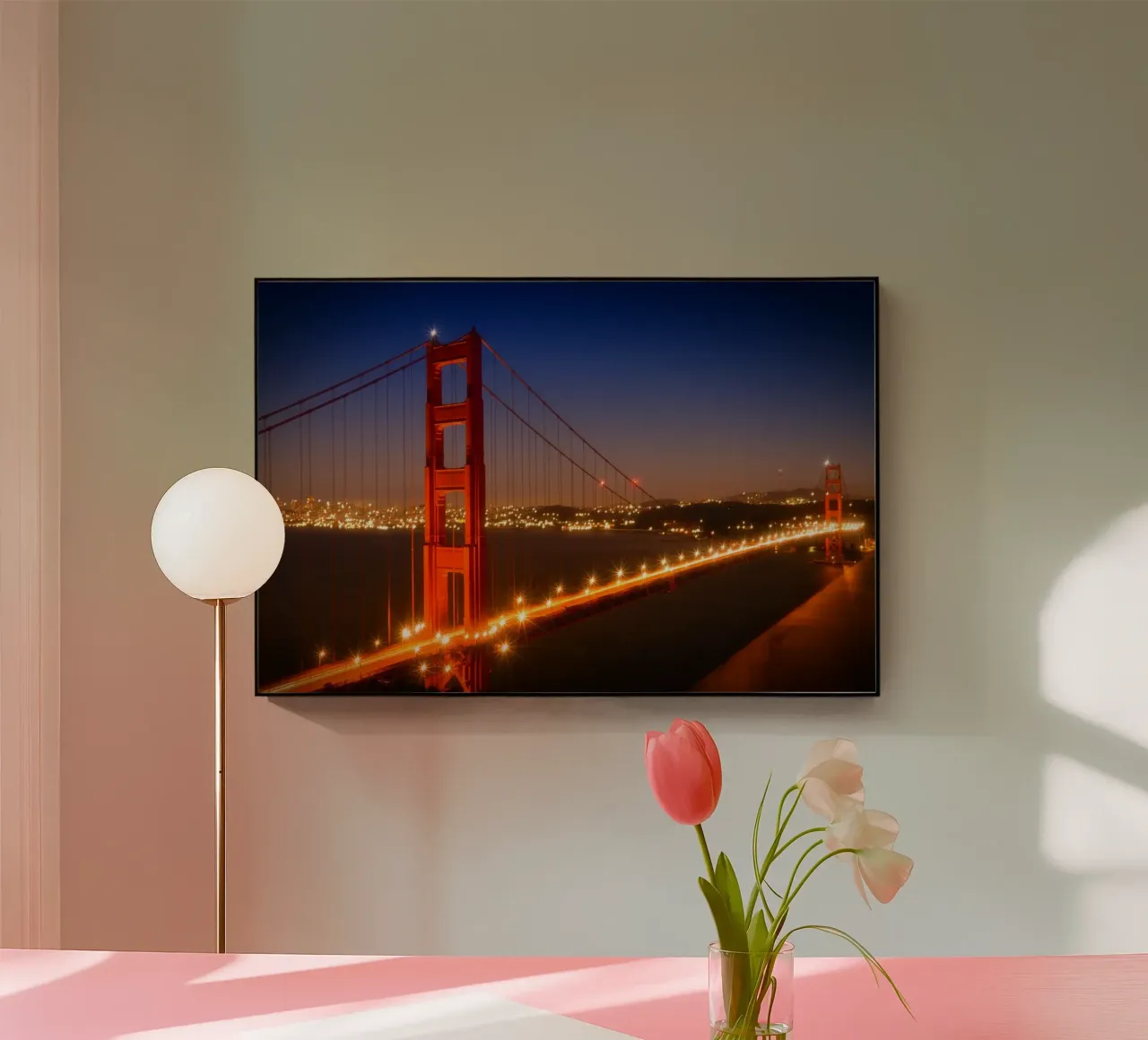 Il Golden Gate Bridge di sera plexiglass da Melanie Viola