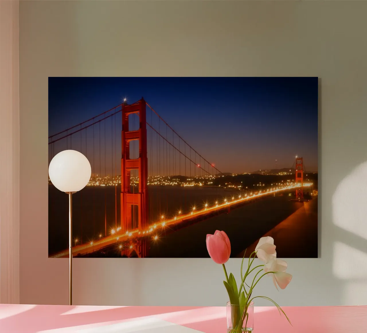Il Golden Gate Bridge di sera plexiglass da Melanie Viola