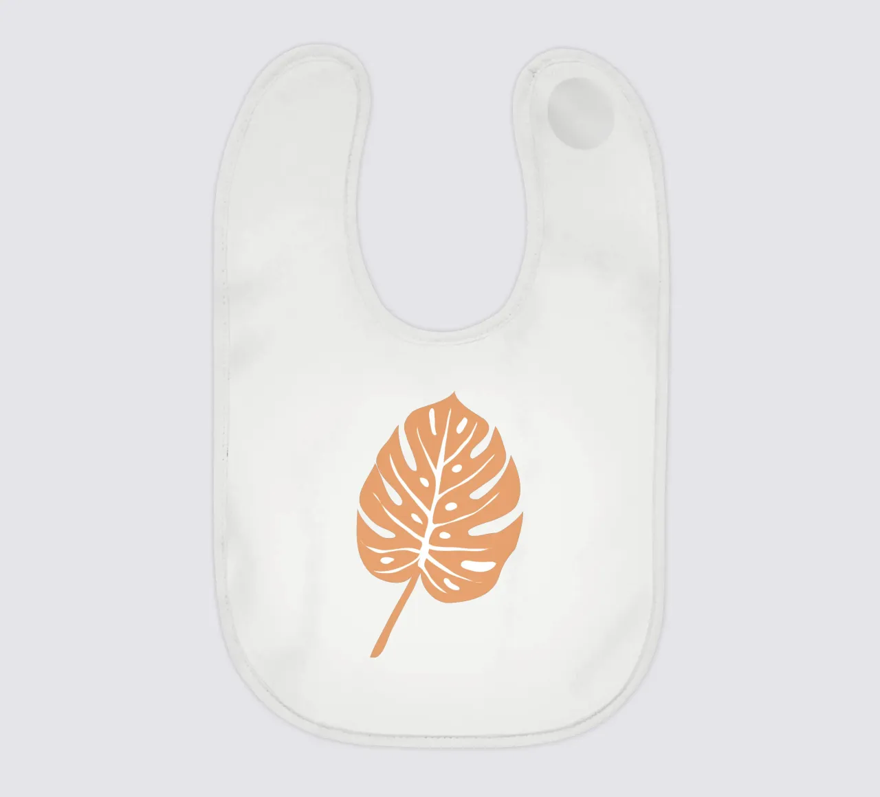 Orange Monstera Leaf bavaglino da anisillustration