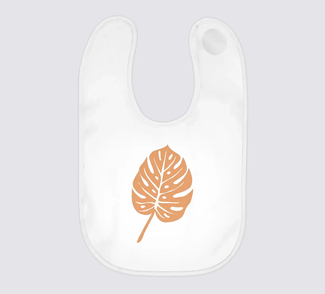 Orange Monstera Leaf bavaglino da anisillustration