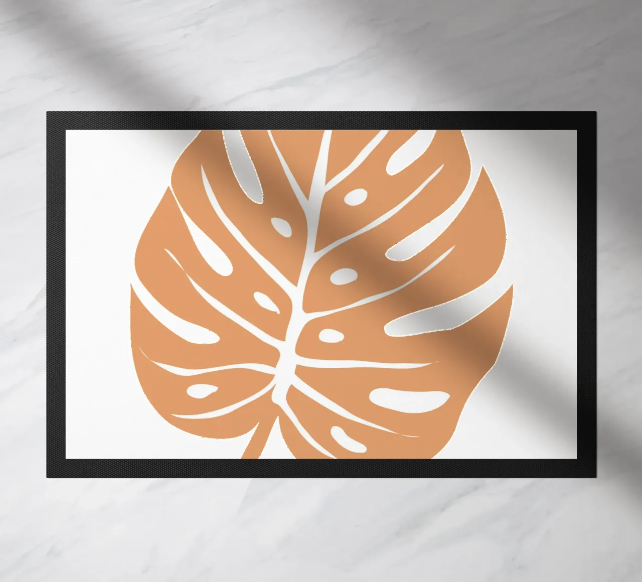Orange Monstera Leaf zerbino da anisillustration