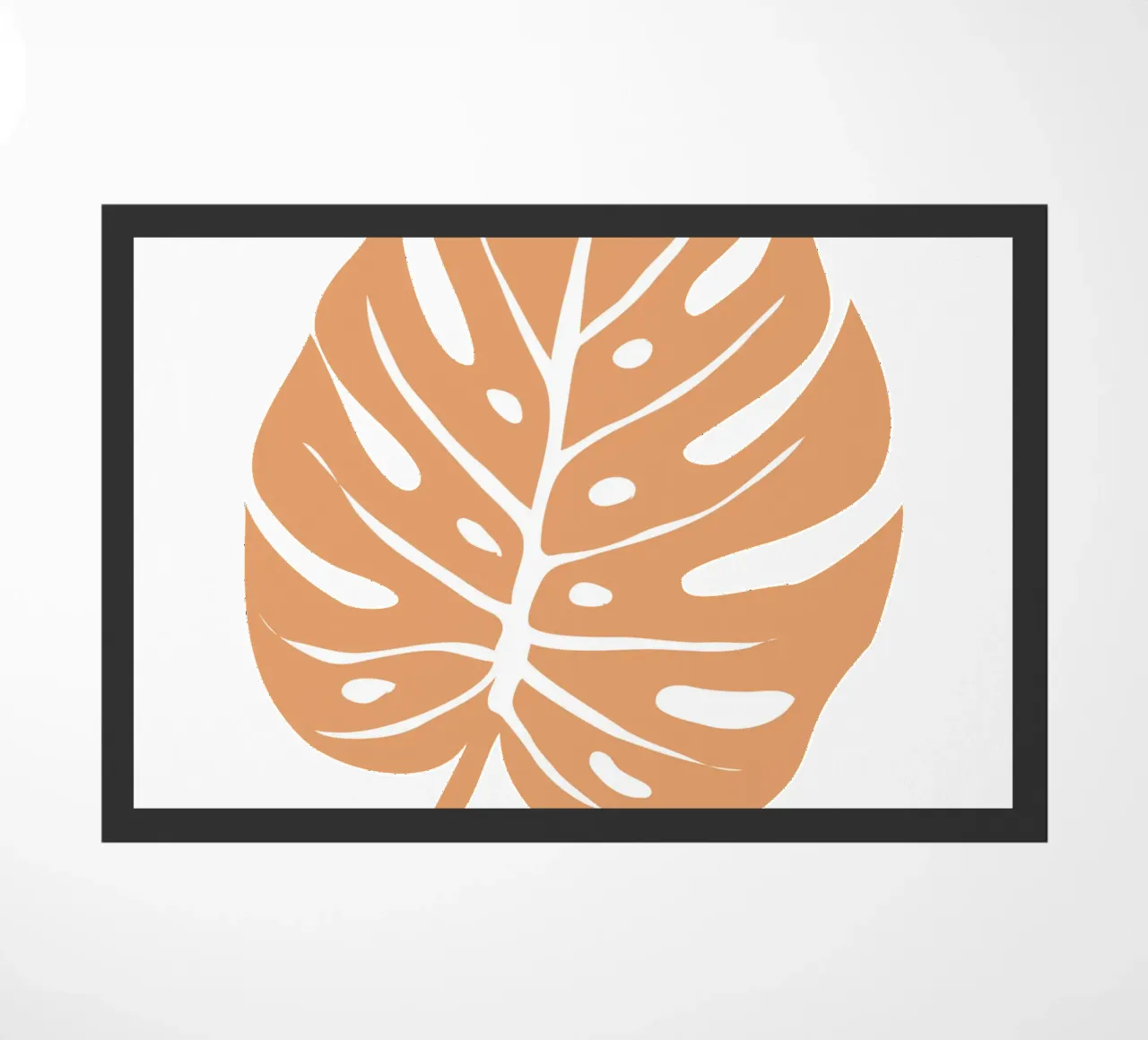 Orange Monstera Leaf zerbino da anisillustration