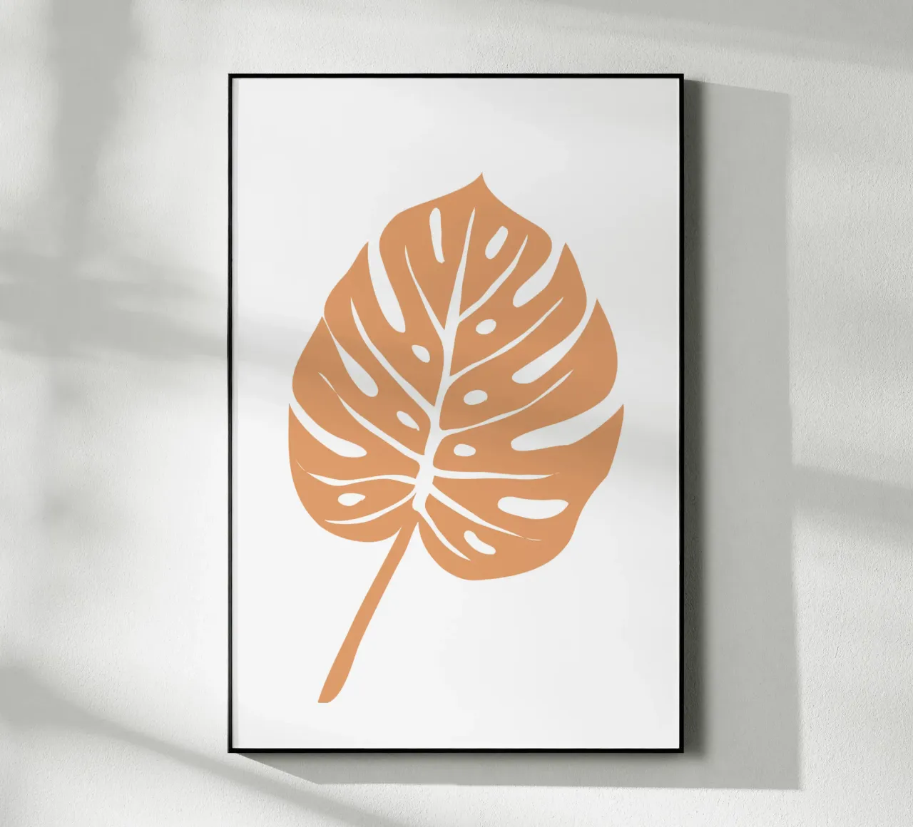 Orange Monstera Leaf plexiglass da anisillustration