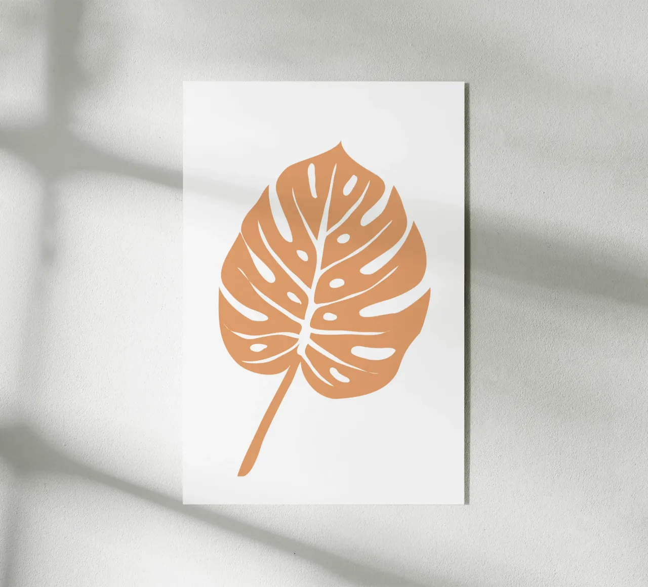 Orange Monstera Leaf plexiglass da anisillustration