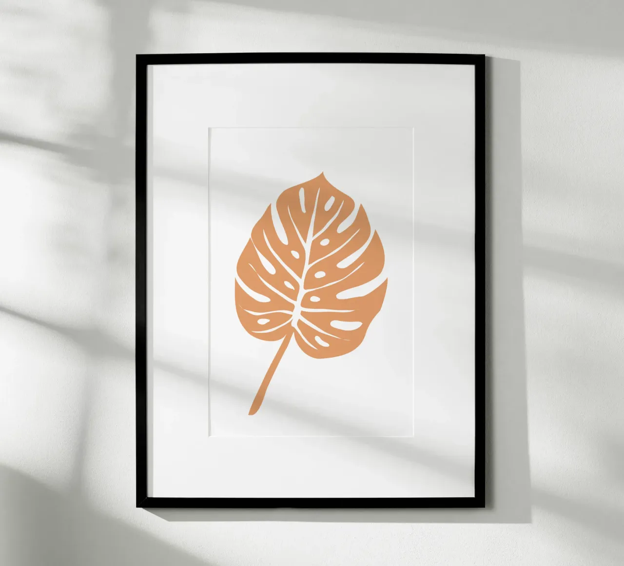 Orange Monstera Leaf poster da anisillustration