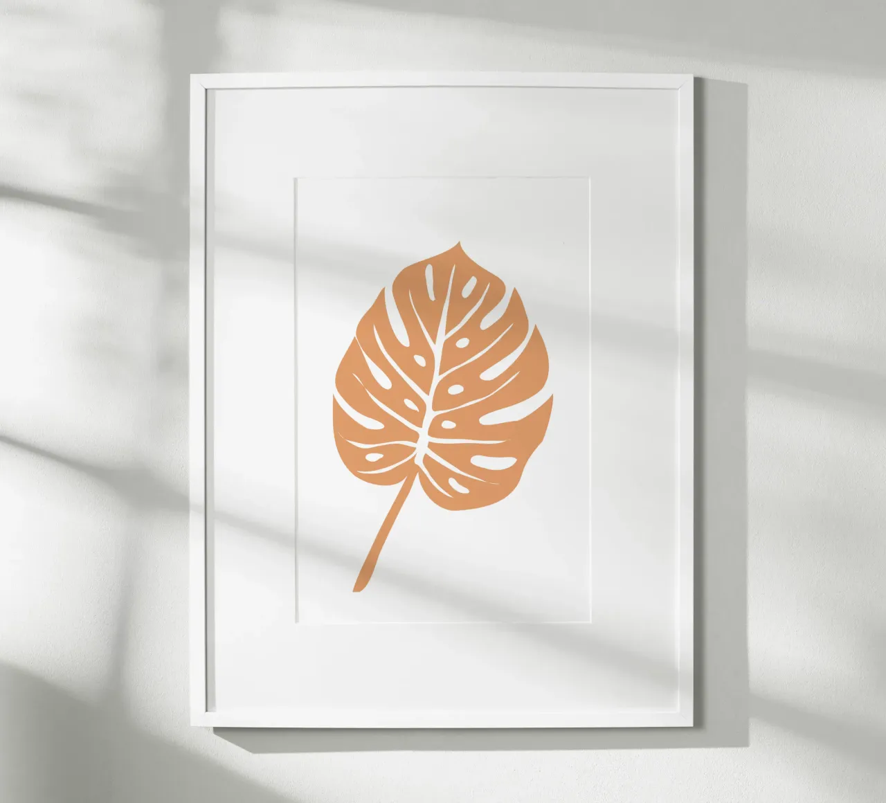 Orange Monstera Leaf poster da anisillustration