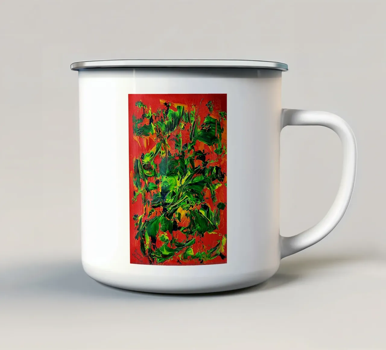 IDEAL GIFT 21 tazza in smalto da Thierry Vobmann Abstract painting