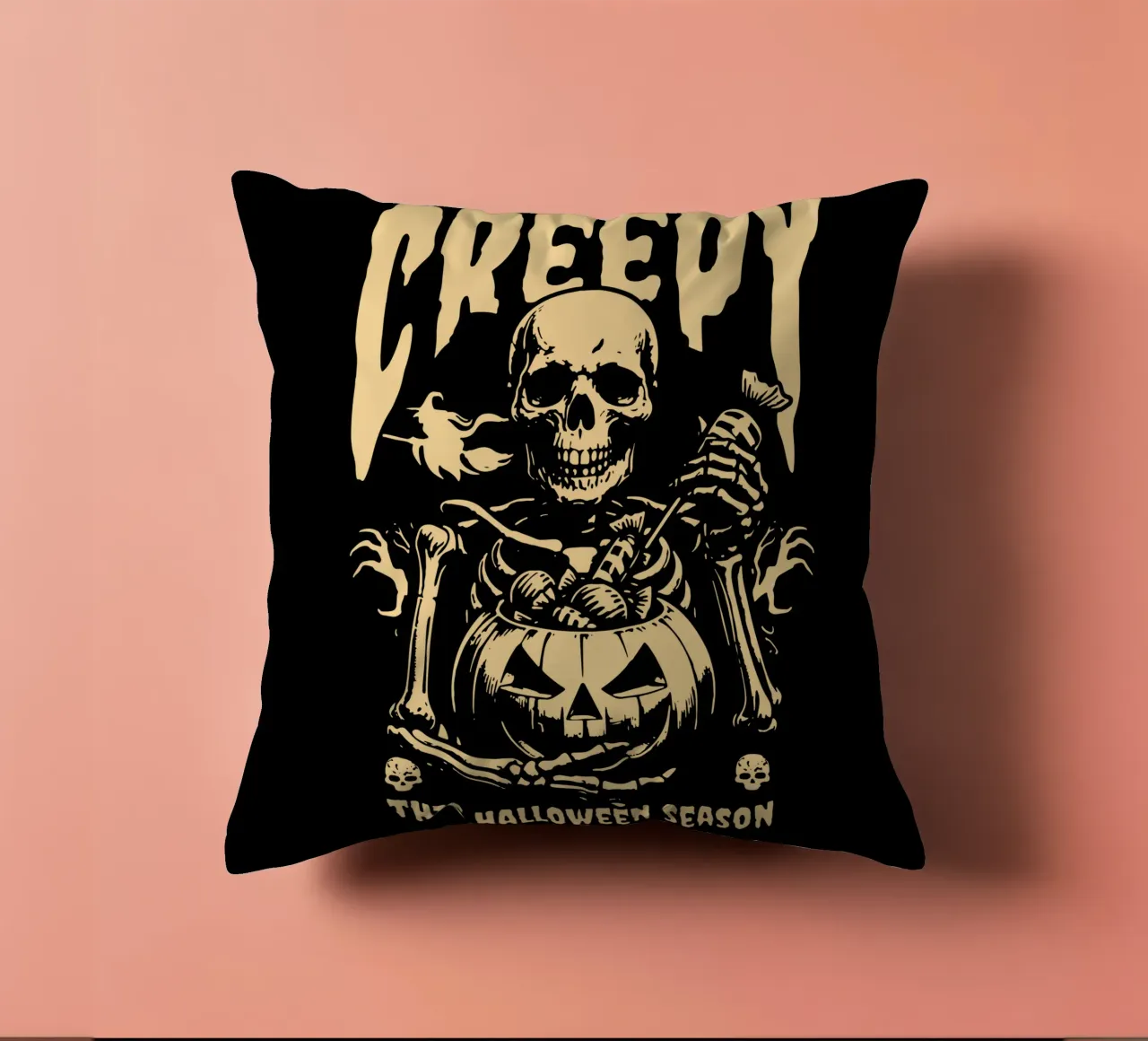 Creepy This Hallowen Season decorative cushion by Gunawan Rb