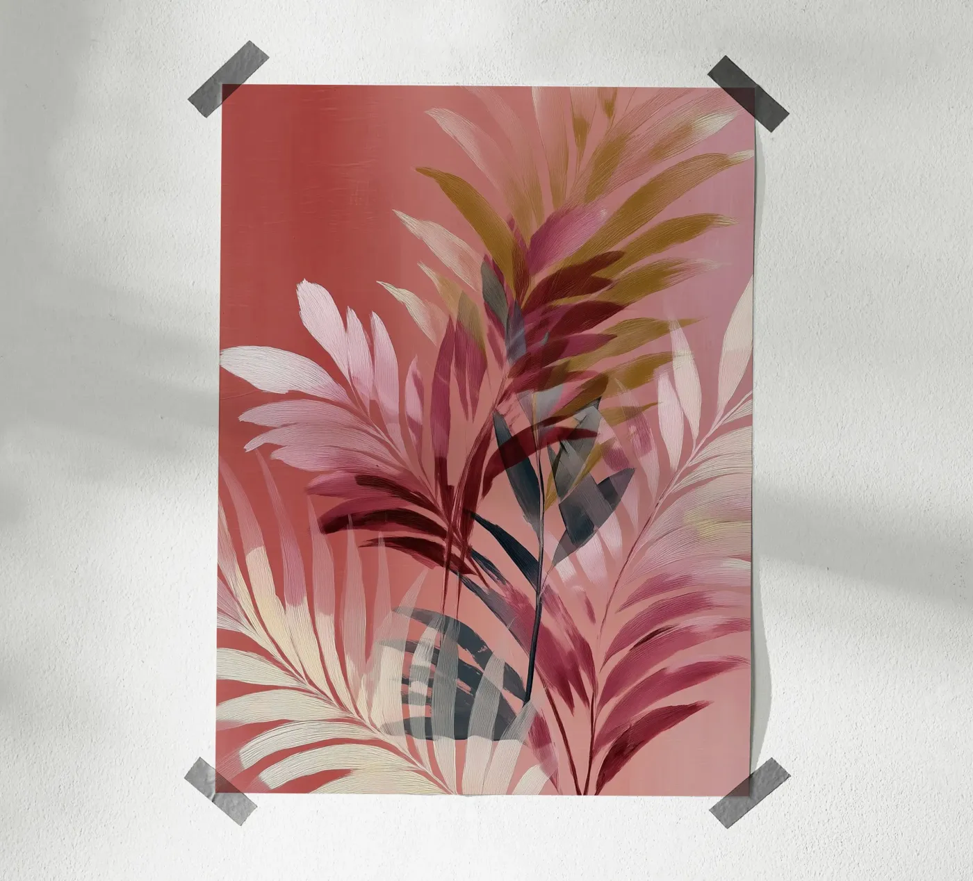 Tropical Palm Leaf poster da Hazia